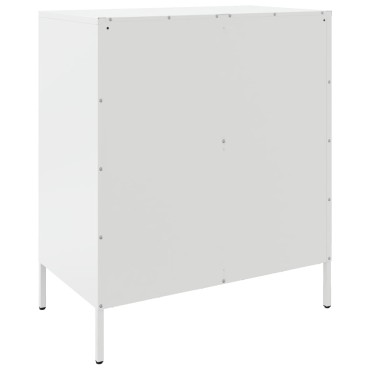 vidaXL Μπουφές Λευκός 68x39x79cm από Ατσάλι 1 τεμ.