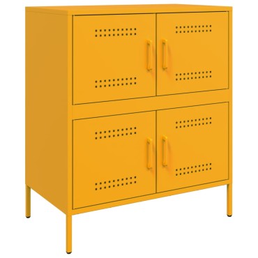 vidaXL Ντουλάπι Μουσταρδί 68x39x79cm από Ατσάλι 1 τεμ.