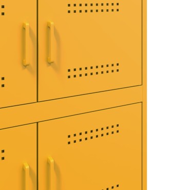 vidaXL Ντουλάπι Μουσταρδί 68x39x79cm από Ατσάλι 1 τεμ.