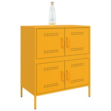 vidaXL Ντουλάπι Μουσταρδί 68x39x79cm από Ατσάλι 1 τεμ.