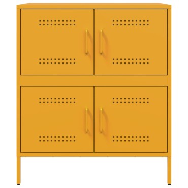 vidaXL Ντουλάπι Μουσταρδί 68x39x79cm από Ατσάλι 1 τεμ.