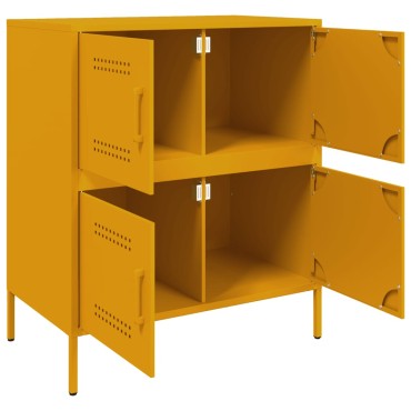 vidaXL Ντουλάπι Μουσταρδί 68x39x79cm από Ατσάλι 1 τεμ.