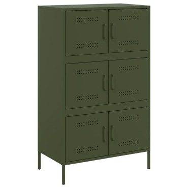 vidaXL Ντουλάπι Πράσινο Λαδί 68x39x113cm από Ατσάλι 1 τεμ.