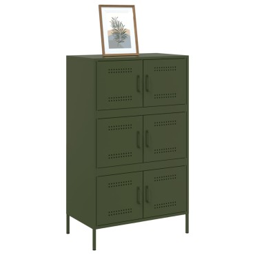 vidaXL Ντουλάπι Πράσινο Λαδί 68x39x113cm από Ατσάλι 1 τεμ.