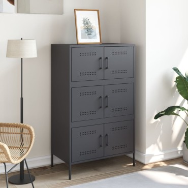 vidaXL Ντουλάπι Ανθρακί 68x39x113cm από Ατσάλι 1 τεμ.