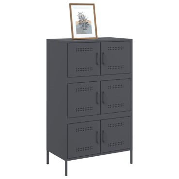 vidaXL Ντουλάπι Ανθρακί 68x39x113cm από Ατσάλι 1 τεμ.