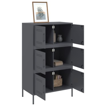 vidaXL Ντουλάπι Ανθρακί 68x39x113cm από Ατσάλι 1 τεμ.