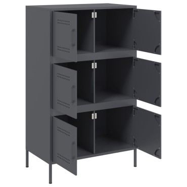 vidaXL Ντουλάπι Ανθρακί 68x39x113cm από Ατσάλι 1 τεμ.