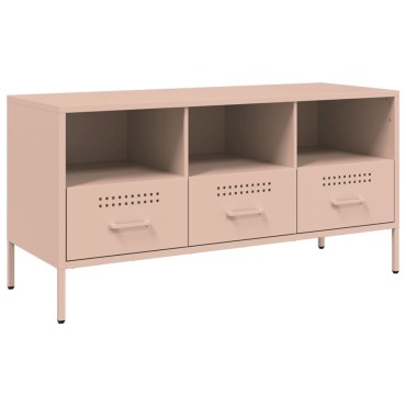 vidaXL Έπιπλο Τηλεόρασης Ροζ 100,5x39x50,5cm από Ατσάλι