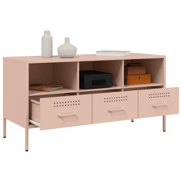 vidaXL Έπιπλο Τηλεόρασης Ροζ 100,5x39x50,5cm από Ατσάλι