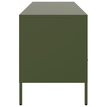 vidaXL Έπιπλο Τηλεόρασης Πράσινο Λαδί 100,5x39x50,5cm από Ατσάλι