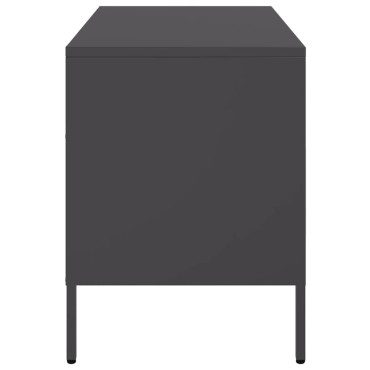 vidaXL Έπιπλο Τηλεόρασης Μαύρο 68x39x50,5cm Ατσάλινο