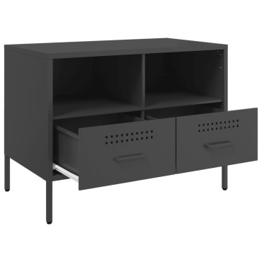 vidaXL Έπιπλο Τηλεόρασης Μαύρο 68x39x50,5cm Ατσάλινο