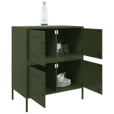 vidaXL Ντουλάπι Πράσινο Λαδί 68x39x79cm από Ατσάλι 1 τεμ.
