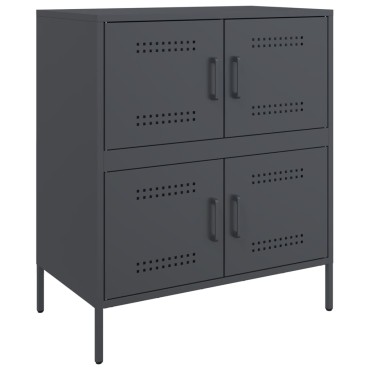 vidaXL Μπουφές Ανθρακί 68x39x79cm από Ατσάλι 1 τεμ.