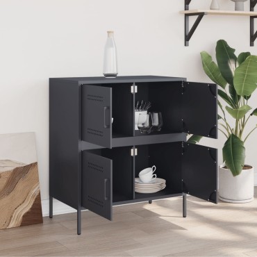 vidaXL Μπουφές Ανθρακί 68x39x79cm από Ατσάλι 1 τεμ.