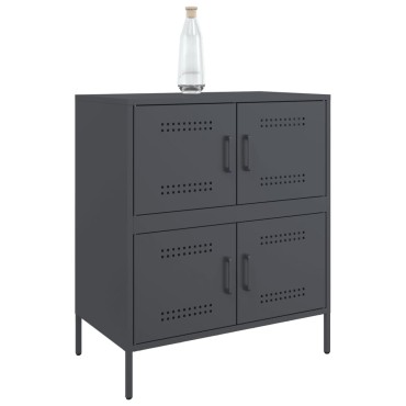 vidaXL Μπουφές Ανθρακί 68x39x79cm από Ατσάλι 1 τεμ.