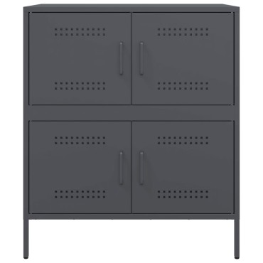vidaXL Μπουφές Ανθρακί 68x39x79cm από Ατσάλι 1 τεμ.