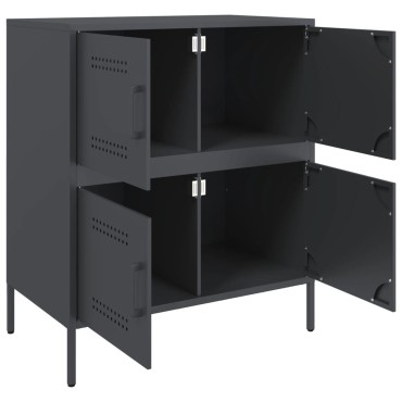vidaXL Μπουφές Ανθρακί 68x39x79cm από Ατσάλι 1 τεμ.