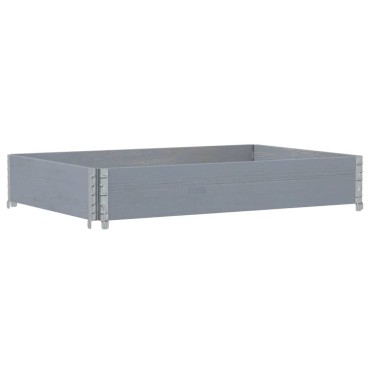 vidaXL Ζαρντινιέρα Κήπου Γκρι 120 x 80 εκ. από Μασίφ Ξύλο Πεύκου