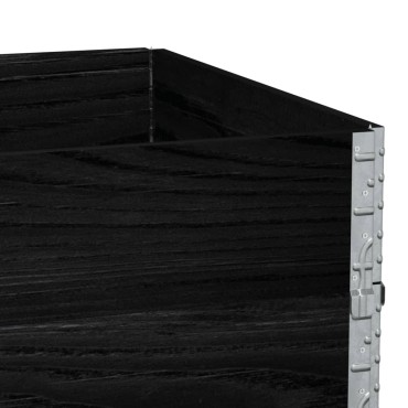vidaXL Ζαρντινιέρα Κήπου Μαύρη 120 x 80 εκ. από Μασίφ Ξύλο Πεύκου