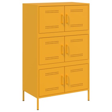 vidaXL Ντουλάπι Μουσταρδί 68x39x113cm από Ατσάλι 1 τεμ.