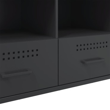 vidaXL Έπιπλο Τηλεόρασης Μαύρο 100,5x39x50,5cm Ατσάλινο