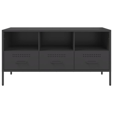 vidaXL Έπιπλο Τηλεόρασης Μαύρο 100,5x39x50,5cm Ατσάλινο