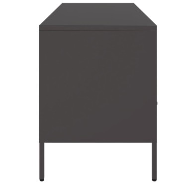 vidaXL Έπιπλο Τηλεόρασης Μαύρο 100,5x39x50,5cm Ατσάλινο