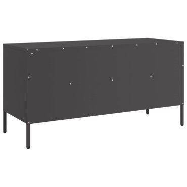 vidaXL Έπιπλο Τηλεόρασης Μαύρο 100,5x39x50,5cm Ατσάλινο