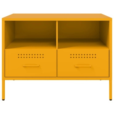 vidaXL Έπιπλο Τηλεόρασης Μουσταρδί Κίτρινο 68x39x50,5cm από Ατσάλι