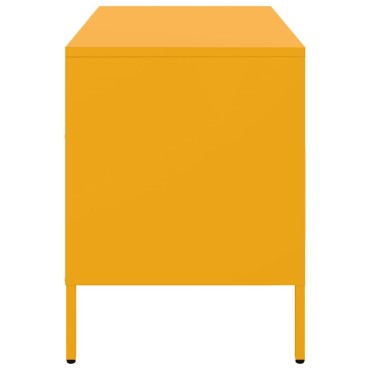 vidaXL Έπιπλο Τηλεόρασης Μουσταρδί Κίτρινο 68x39x50,5cm από Ατσάλι