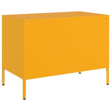 vidaXL Έπιπλο Τηλεόρασης Μουσταρδί Κίτρινο 68x39x50,5cm από Ατσάλι