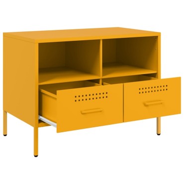 vidaXL Έπιπλο Τηλεόρασης Μουσταρδί Κίτρινο 68x39x50,5cm από Ατσάλι