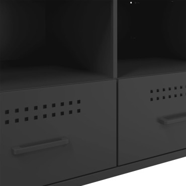 vidaXL Έπιπλα Τηλεόρασης 2 τεμ. Μαύρο 68x39x50,5cm από Χάλυβα