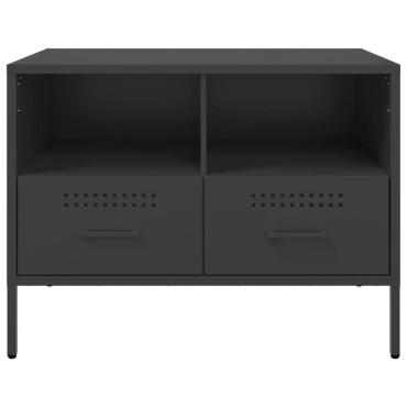 vidaXL Έπιπλα Τηλεόρασης 2 τεμ. Μαύρο 68x39x50,5cm από Χάλυβα
