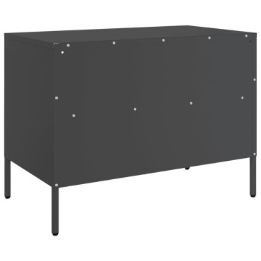 vidaXL Έπιπλα Τηλεόρασης 2 τεμ. Μαύρο 68x39x50,5cm από Χάλυβα