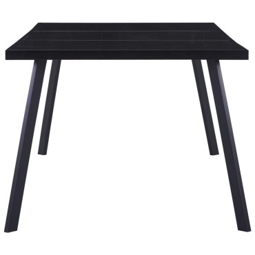 vidaXL Τραπεζαρία Μαύρη 200x100x75cm από Ψημένο Γυαλί 1 τεμ.