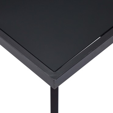 vidaXL Τραπεζαρία Μαύρη 200x100x75cm από Ψημένο Γυαλί 1 τεμ.