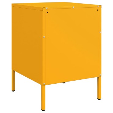 vidaXL Κομοδίνο Μουσταρδί 36x39x50,5cm από Χάλυβα 1 τεμ.