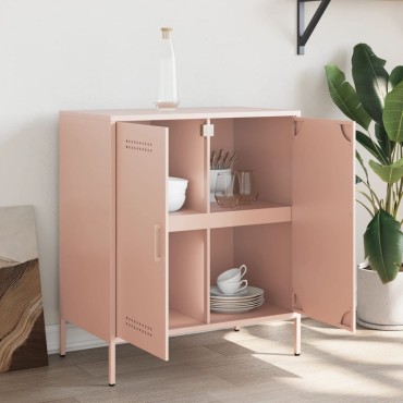 vidaXL Ντουλάπι Ροζ 68x39x79cm από Ατσάλι 1 τεμ.