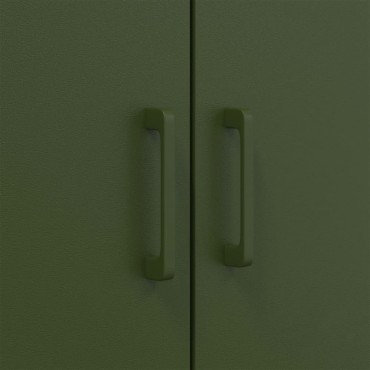 vidaXL Ντουλάπι Πράσινο Λαδί 68x39x113cm από Ατσάλι 1 τεμ.