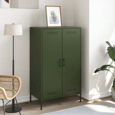 vidaXL Ντουλάπι Πράσινο Λαδί 68x39x113cm από Ατσάλι 1 τεμ.