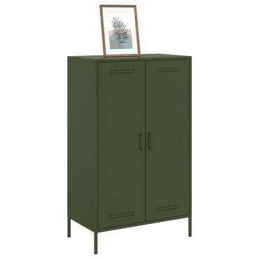 vidaXL Ντουλάπι Πράσινο Λαδί 68x39x113cm από Ατσάλι 1 τεμ.