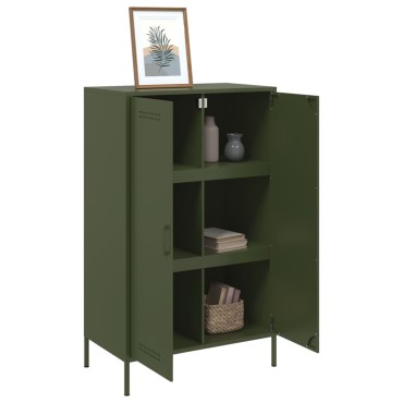vidaXL Ντουλάπι Πράσινο Λαδί 68x39x113cm από Ατσάλι 1 τεμ.