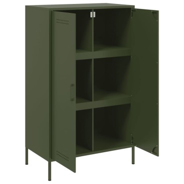 vidaXL Ντουλάπι Πράσινο Λαδί 68x39x113cm από Ατσάλι 1 τεμ.
