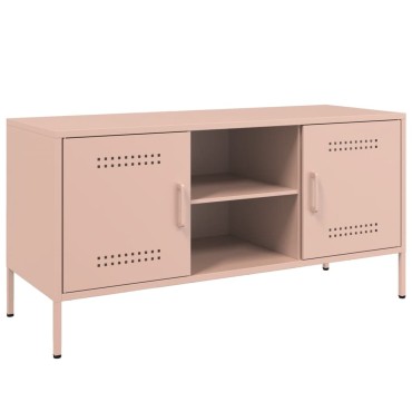 vidaXL Έπιπλο Τηλεόρασης Ροζ 100,5x39x50,5cm από Ατσάλι