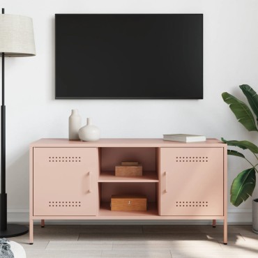 vidaXL Έπιπλο Τηλεόρασης Ροζ 100,5x39x50,5cm από Ατσάλι