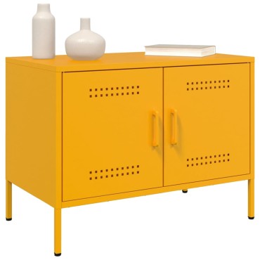 vidaXL Έπιπλο Τηλεόρασης Μουσταρδί Κίτρινο 68x39x50,5cm από Ατσάλι