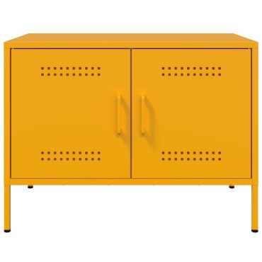 vidaXL Έπιπλο Τηλεόρασης Μουσταρδί Κίτρινο 68x39x50,5cm από Ατσάλι